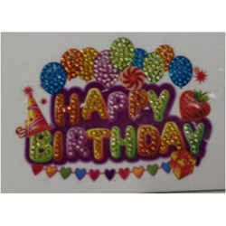 Crystal Art Motif Sticker kit Happy Birthday