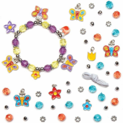 Butterfly charm bracelet kit 3st