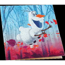 Floating Olaf, 18x18cm Crystal Art Card DISNEY