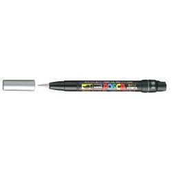 Viltstift Posca  penseel punt 1-10mm zilver