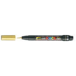 Viltstift Posca  penseel punt 1-10mm goud