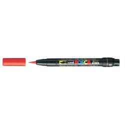 Viltstift Posca  penseel punt 1-10mm rood