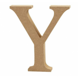 Houten letter 'Y' 8cm hoog/1,5cm dik