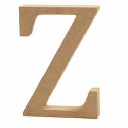 Houten letter 'Z' 8cm hoog/1,5cm dik
