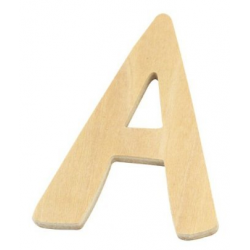 Houten letter 6cm 'A'