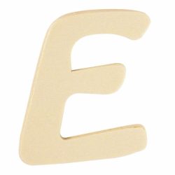 Houten letter 6cm 'E'