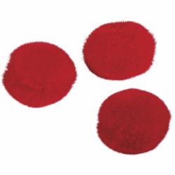 Pompons 10mm 65st rood