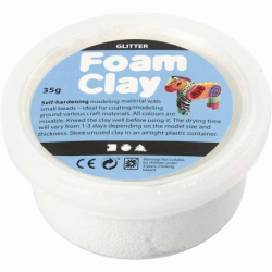Foam Clay 35gr. wit glitter