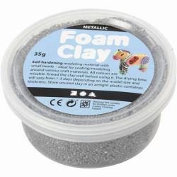 Foam Clay 35gr. zilver glitter