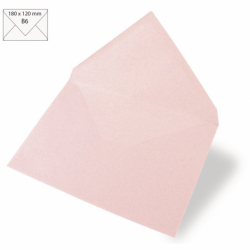 Envelop B6 18x12cm baby roze /5st