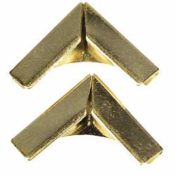 Metalen sierhoeken goud 14x14mm 4st