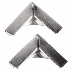 Metalen sierhoeken zilv. 14x14mm 4st