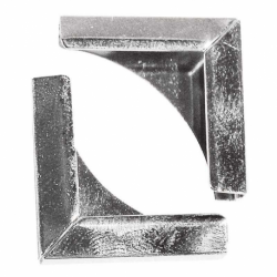 Metalen sierhoeken zilv. 21x21mm 4st