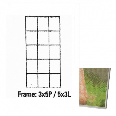 Pixel kader aluminium 3x5p 703054