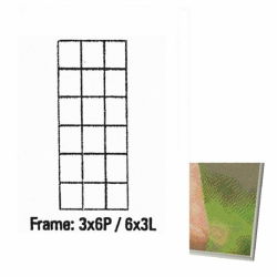 Pixel kader aluminium 3x6p 703064