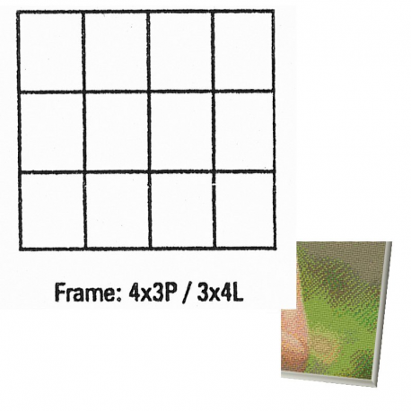 Pixel kader aluminium 4x3p 704034