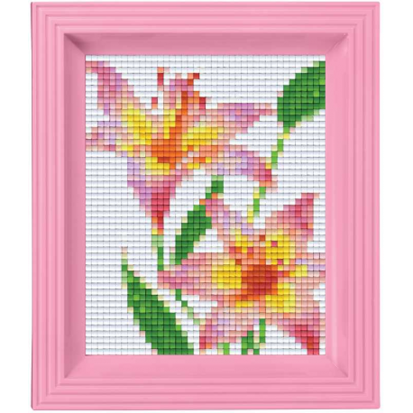Pixel pakket met 34 matjes/roze lelies - 31282
