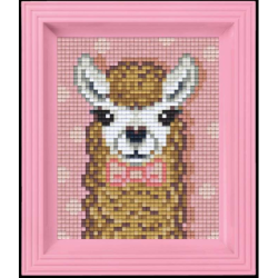 pixel pakket met 23 matjes/alpaca bruin roze strik