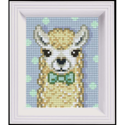 pixel pakket met 23 matjes/alpaca wit groene strik
