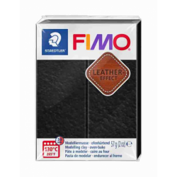Fimo leather-effect 57 g zwart