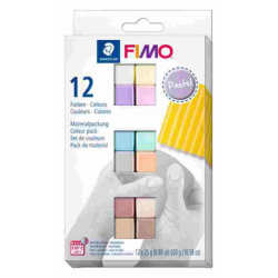 Fimo soft set - colour pack 12 pastel colours