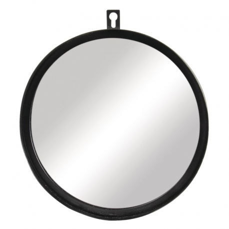 Metalen Spiegel, 18cm ø zwart