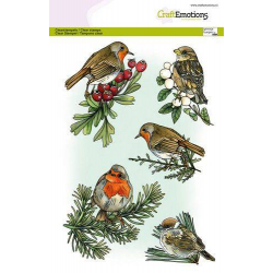 CraftEmotions clearstamps A5 - Vogels in de winter