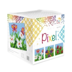 Pixel mosaic set kubus  bloemen  29005